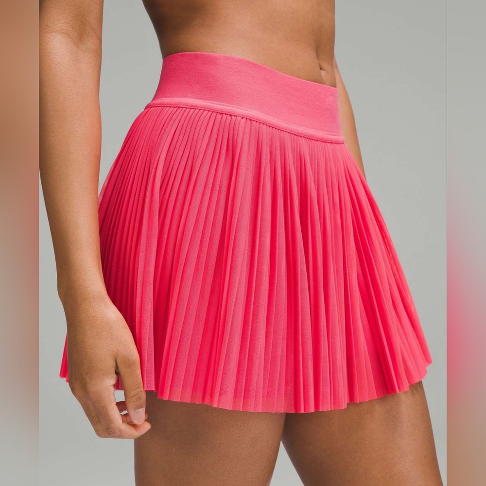 Lululemon Mesh Pleats Mid-rise Mini Tennis Skirt Lip Gloss 8